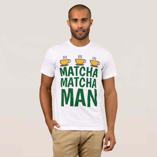 T-shirt do HOMEM de MATCHA (Frente Completa)