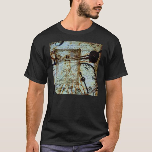 T-shirt do homem de Vitruvian (Frente)