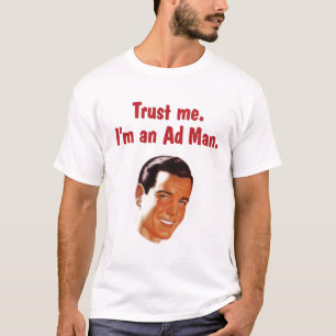 T-shirt do homem do anúncio