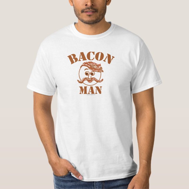 T-shirt do homem do bacon (Frente)