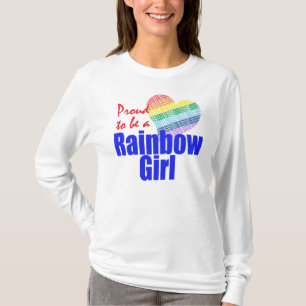 T-shirt do Hoodie das meninas do arco-íris
