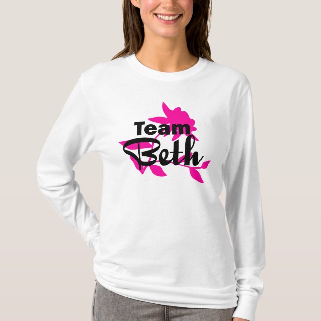 T-shirt do Hoodie de Beth da equipe (Frente)
