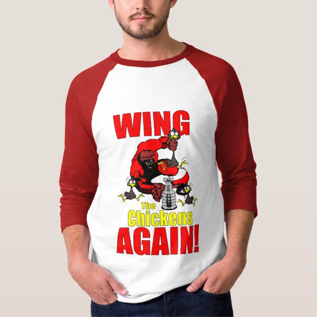 T-shirt do hóquei de Detroit (Frente)