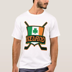 T-shirt do hóquei em gelo de Ireland com nome &