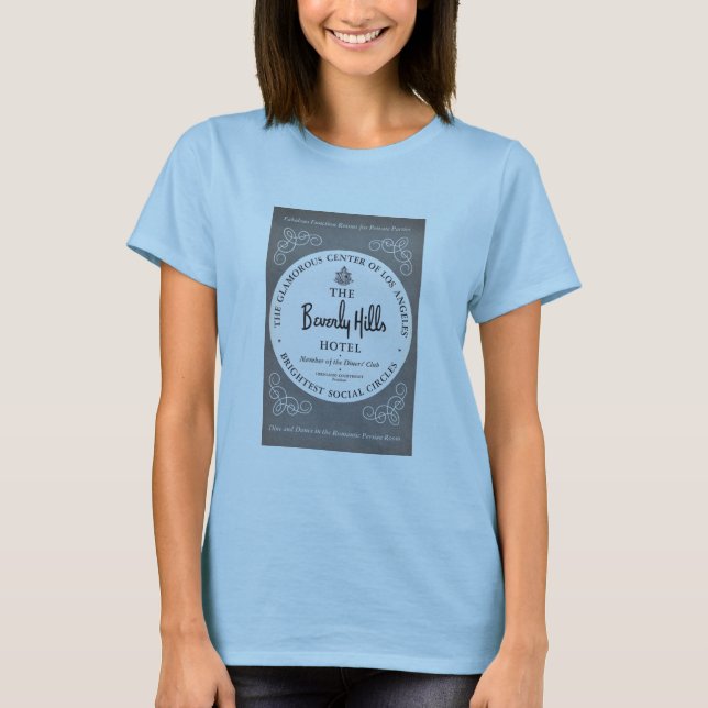 T-shirt do hotel de Beverly Hills HOLLYWOOD 1953 (Frente)