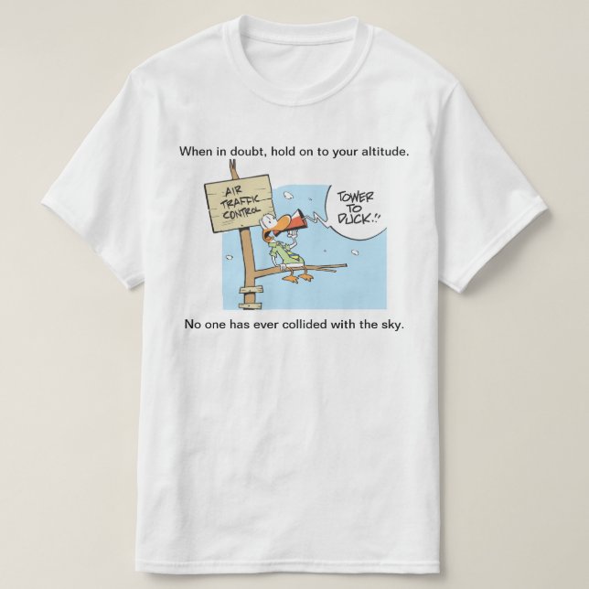 T-shirt do humor de controlador aéreo (Frente do Design)