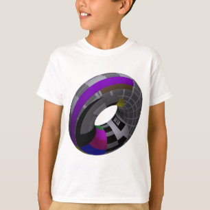 T-shirt do humor do geek, tubo do cartão do beta