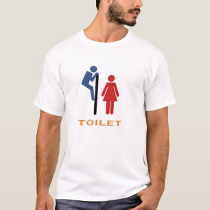 T-shirt do humor do toalete