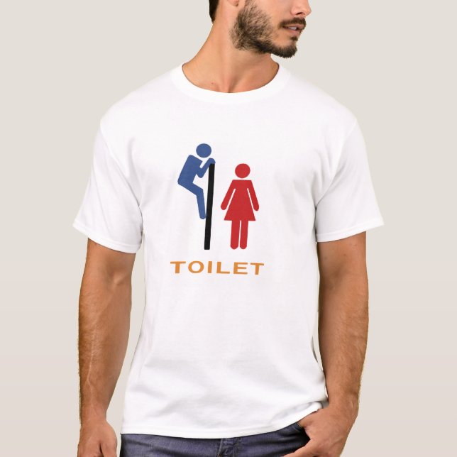 T-shirt do humor do toalete (Frente)