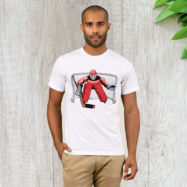 T-Shirt do Ice Hockey Goalie Mens (Criador carregado)