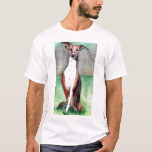 t-shirt do impressão da arte do galgo