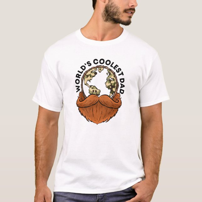 T-shirt do Impressão do Exército de Pais com barba (Frente)