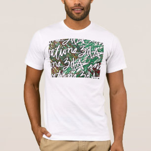 t-shirt do impressão do Scribble do azulejo 3d