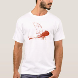 T-shirt do insecto do avião de Leonardo da Vinci