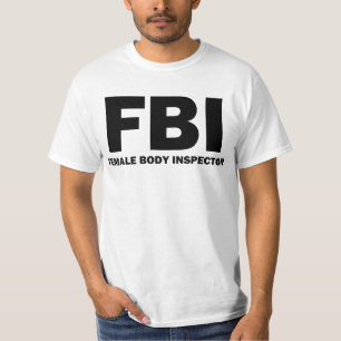 T-shirt do inspector do corpo fêmea