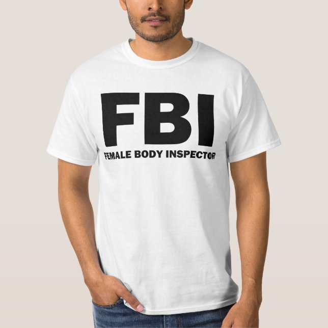 T-shirt do inspector do corpo fêmea (Frente)