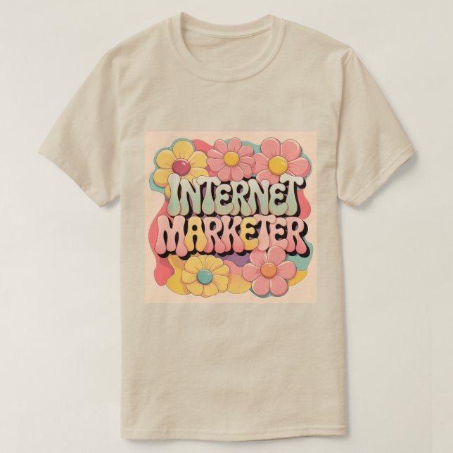 T-Shirt do Internet Marketer de Potência Flor (Frente do Design)