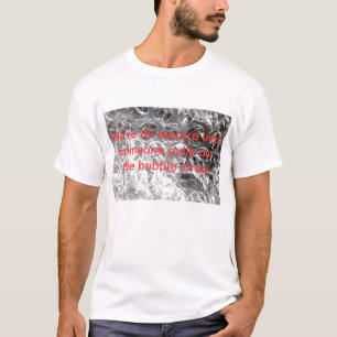 T-shirt do invólucro com bolhas de ar
