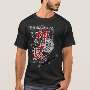 T-shirt do japonês do Kamikaze
