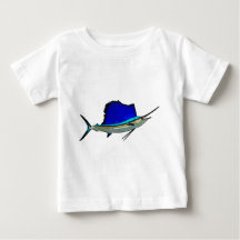 T-shirt do jérsei da multa do bebê do Sailfish