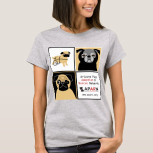 T-shirt do jérsei do Bella das mulheres dos Pugs