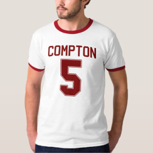 T-shirt do jérsei do futebol de Compton #5