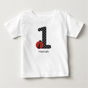 T-shirt do joaninha para o primeiro aniversário d