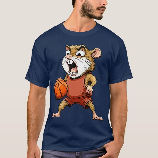 T-Shirt do jogador de basquete de Hamster (Frente)