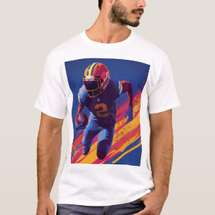 T-Shirt do Jogador de Futebol Americano Estilizado
