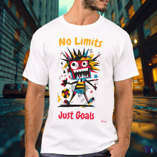 T-Shirt do Jogador de Futebol Vibrante de abstrato