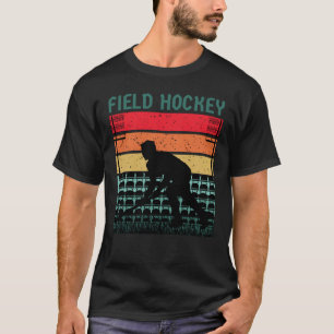 T-Shirt do jogador de hóquei em campo retrô