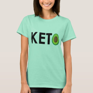 T-shirt do KETO do verde da hortelã das senhoras
