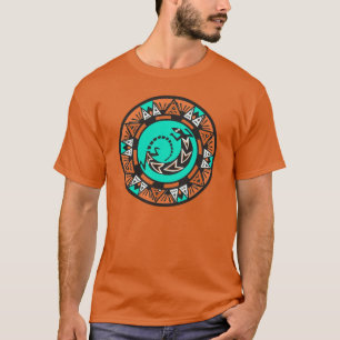 T-shirt do lagarto da mandala do NATIVO AMERICANO