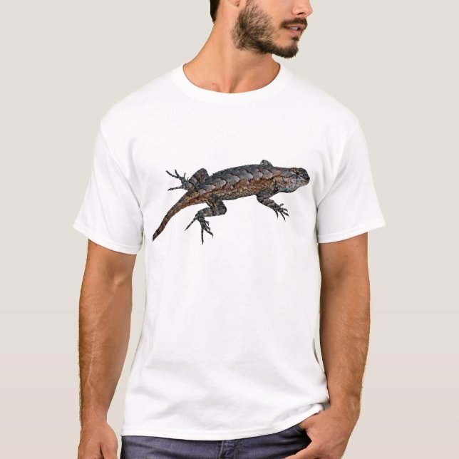 T-shirt do lagarto de cerca oriental (Frente)