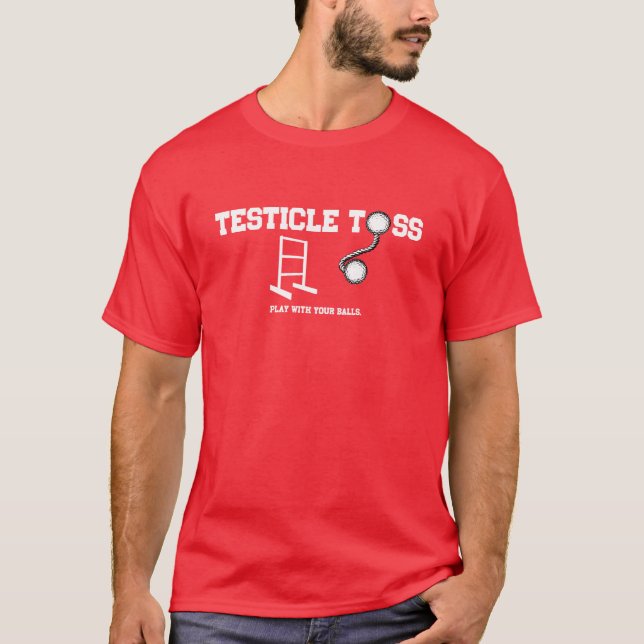 T-shirt do lance do testículo (Frente)