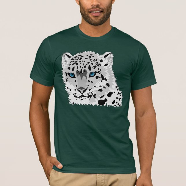 T-shirt do leopardo de neve (Frente)
