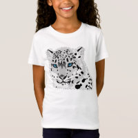 T-shirt do leopardo de neve