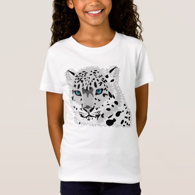 T-shirt do leopardo de neve (Frente)
