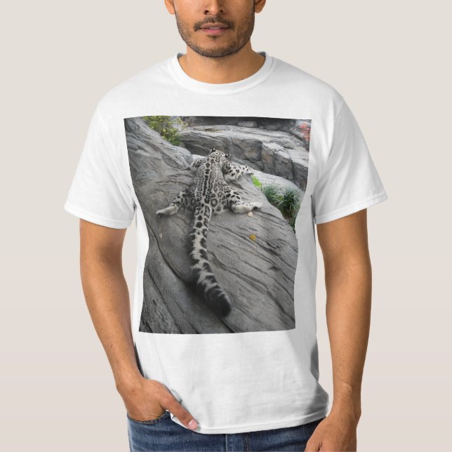 T-shirt do leopardo de neve do sono (Frente)
