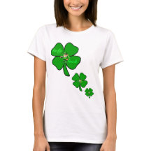 T-shirt do leprecon do trevo da folha da sorte 4