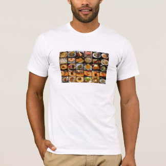 T-shirt Do leste encontra o leste: Colagem 2 da comida