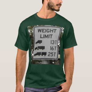 T-shirt do limite do peso