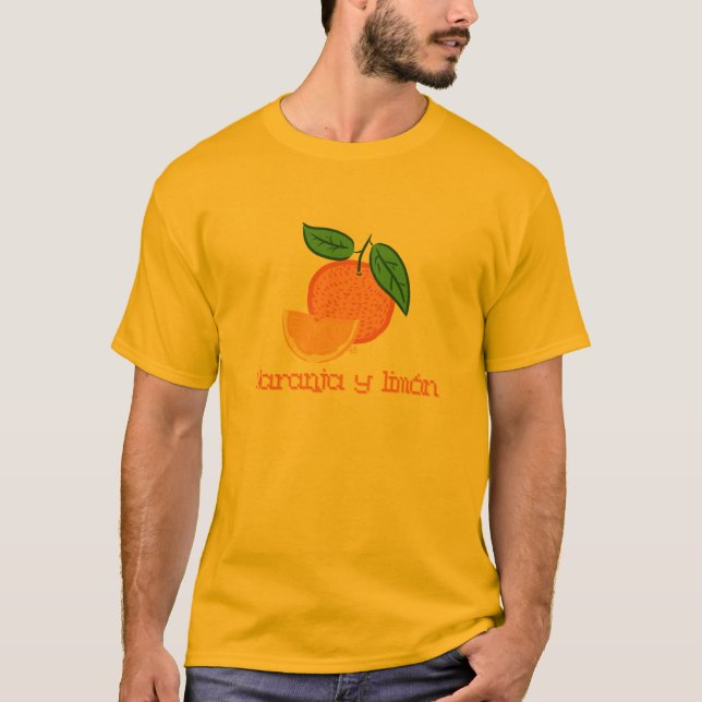 T-shirt do limon de Naranja y (Frente)