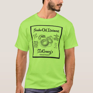 T-shirt do linimento do óleo de cobra
