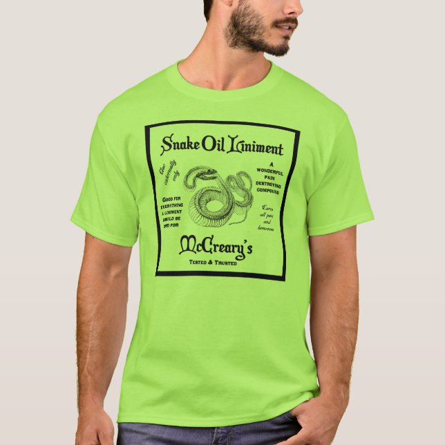 T-shirt do linimento do óleo de cobra (Frente)