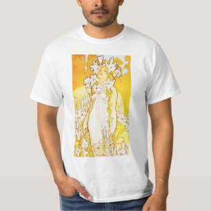 T-shirt do lírio de Alphonse Mucha