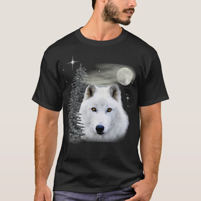T-Shirt do lobo-da-neve ártico (Frente)