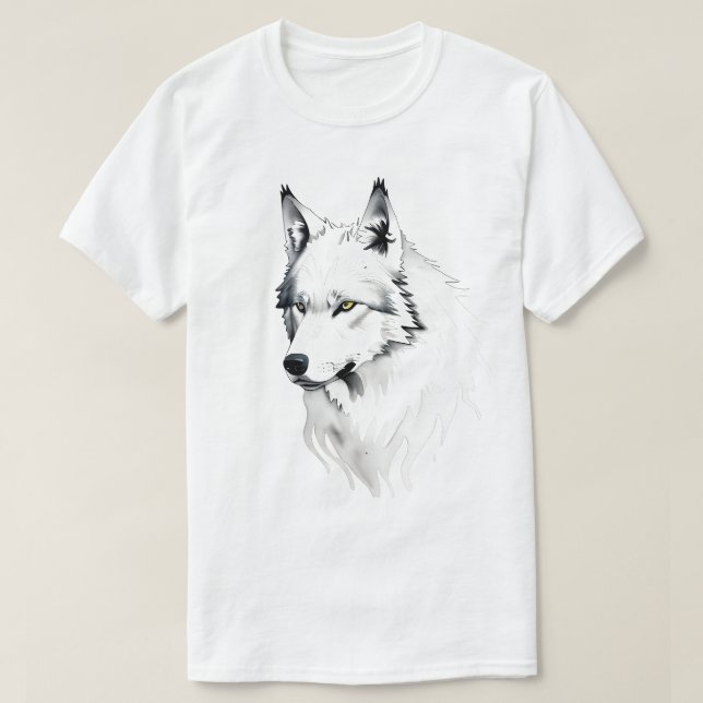 T-Shirt do Lobo de Madeira (Frente do Design)