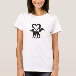 T-shirt ♥ do lobo do ♥