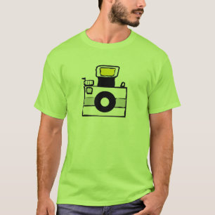 T-shirt do logotipo da câmera